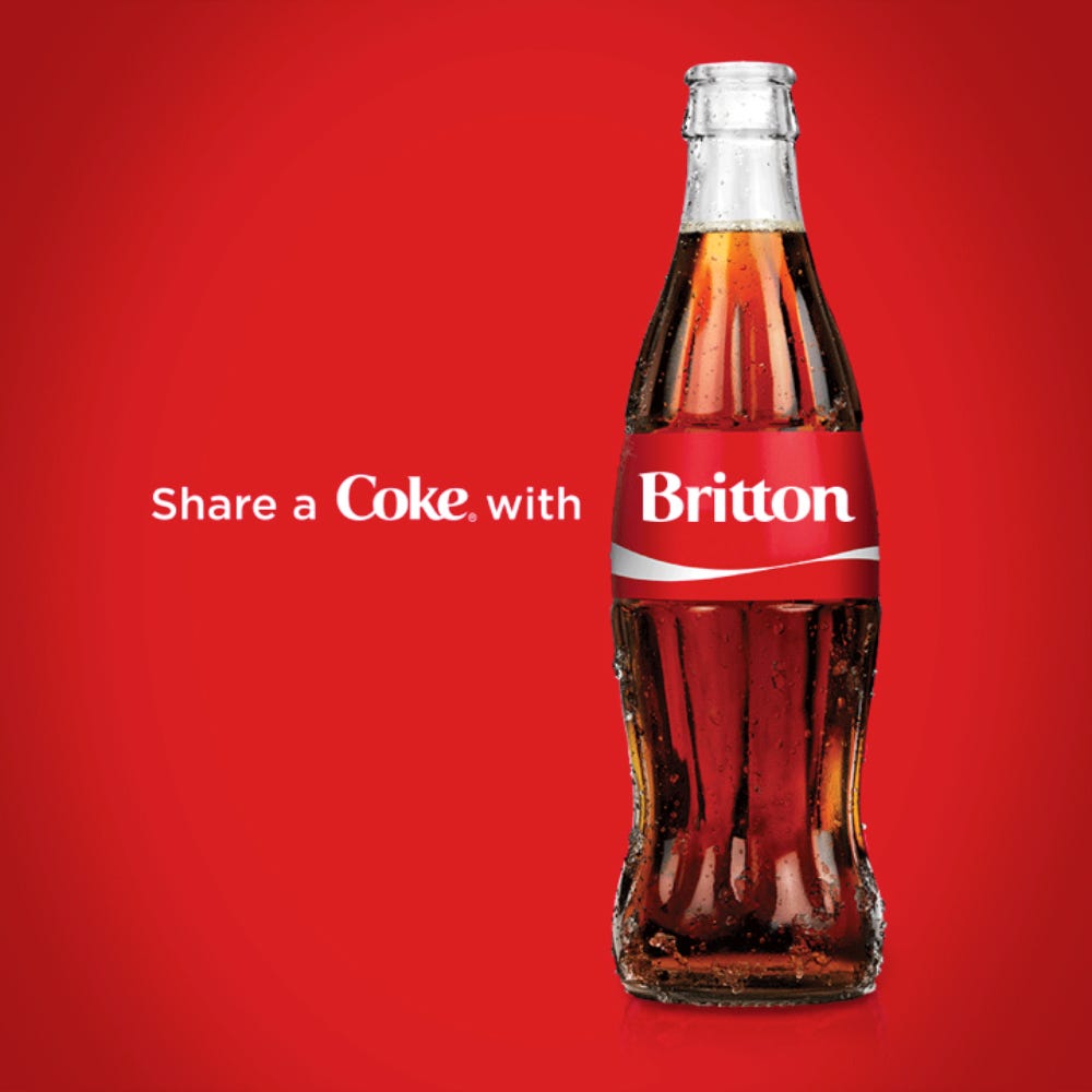 Share a coke with Britton
